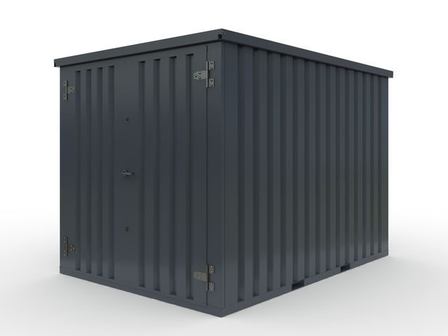 Storage-Tech Image: 10ft S-Series Storage Container (closed, side, dark gray)
