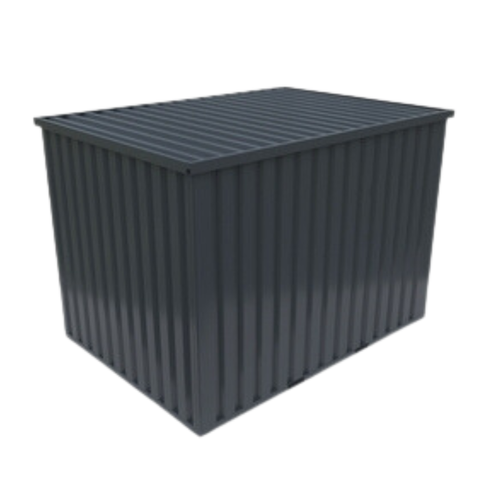 Storage-Tech Image: 10ft S-Series Storage Container (closed, top-aerial, dark gray)