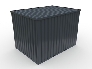 Storage-Tech Image: 10ft S-Series Storage Container (closed, top-aerial, dark gray)