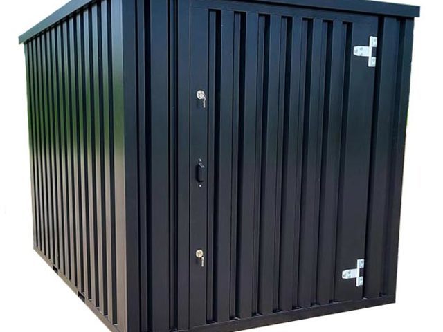 Storage-Tech Image: 10ft S-Series Storage Container (closed, front, dark gray)