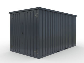 Storage-Tech Image: 13ft S-Series Storage Container (closed, side-angle, dark gray) #2