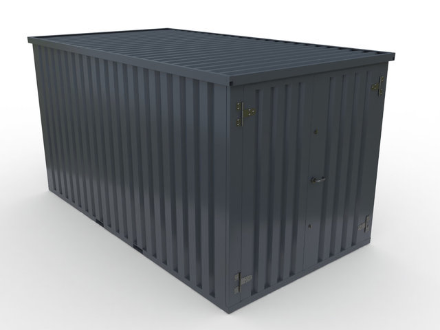 Storage-Tech Image: 13ft S-Series Storage Container (closed, other-angle, dark gray)