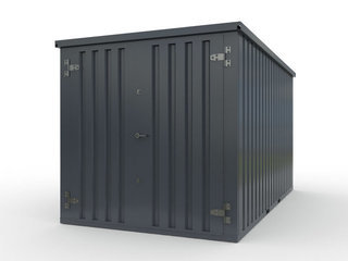 Storage-Tech Image: 13ft S-Series Storage Container (closed, front, dark gray)