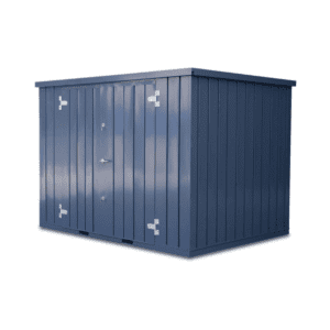 Storage-Tech Image: 10ft S-Series Storage Container (closed, angle-side, grey)