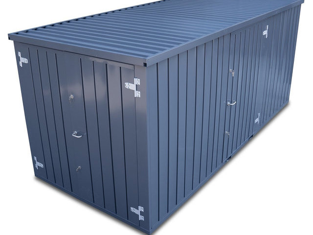 Storage-Tech Image: 20ft M Series Storage Container (closed, top-side, grey)