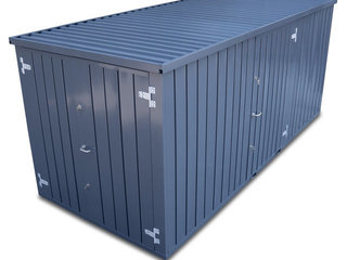 Storage-Tech Image: 20ft M Series Storage Container (closed, top-side, grey) #2