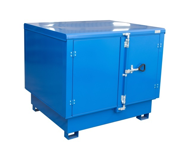 Storage-Tech Product Image: Harzardous Storage Container (Blue, Closed)