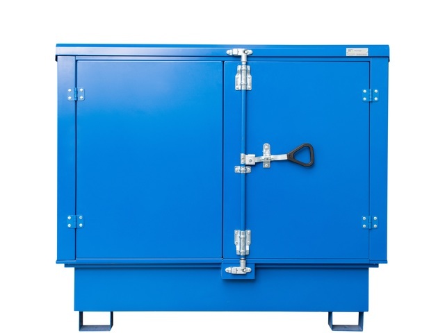 Storage-Tech Product Image: Harzardous Storage Container (Blue, Front-Closed)