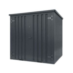 Storage-Tech Image: 7ft S-Series Storage Container (closed, front-side, dark gray)